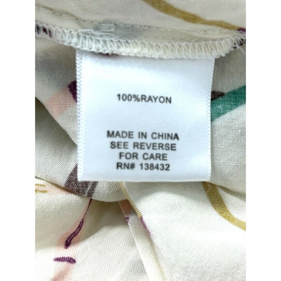 ModCloth Zag Sunny Spirit Women 1X Plus Size Top Cream Button Up Blouse Retro H4 - Picture 11 of 12